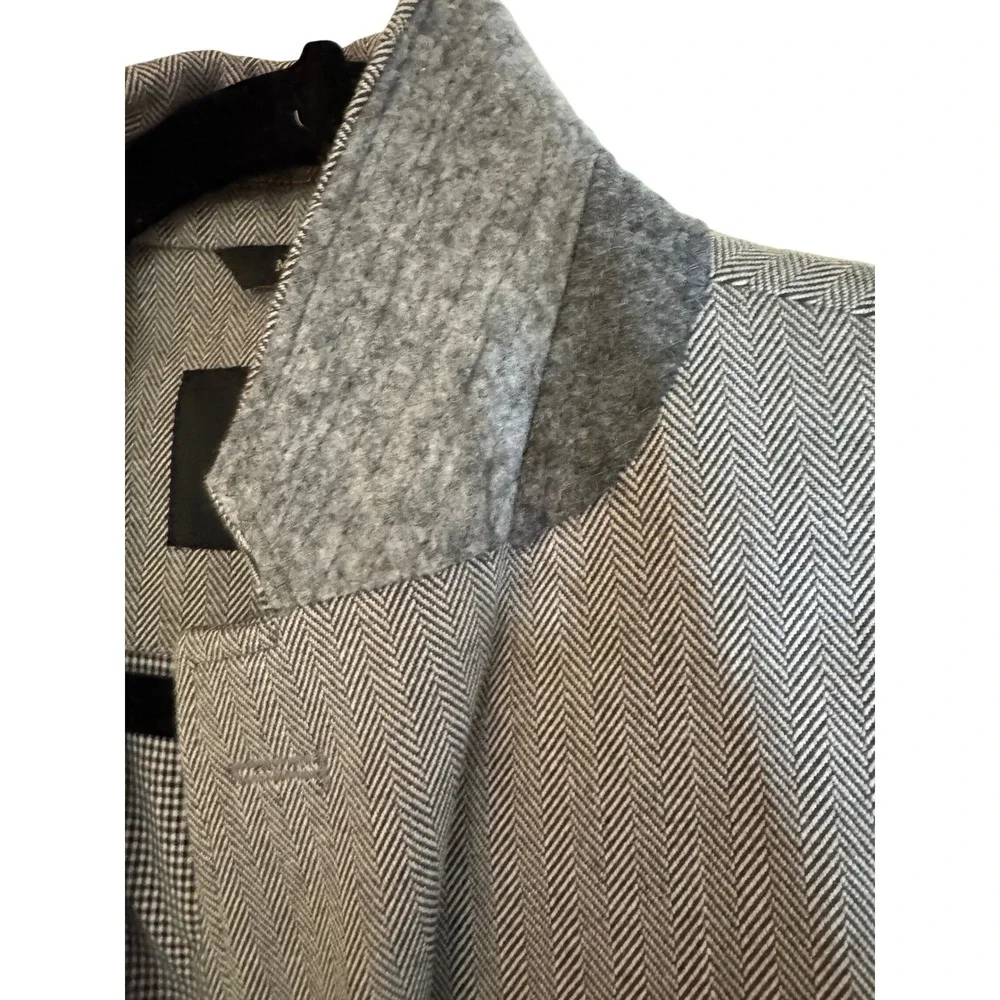 Banana Republic Tailored Fit Blazer 40R – Gray Herringbone Cotton Sport Coat‎